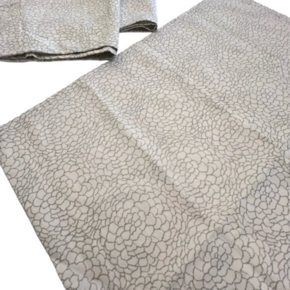 Calvin Klein Cotton Napkins Silver Floral 20" Square Set of 3 COTTAGECORE Preppy - Picture 9 of 11